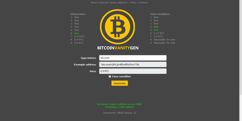 Generujemy Spersonalizowany Adres BTC
